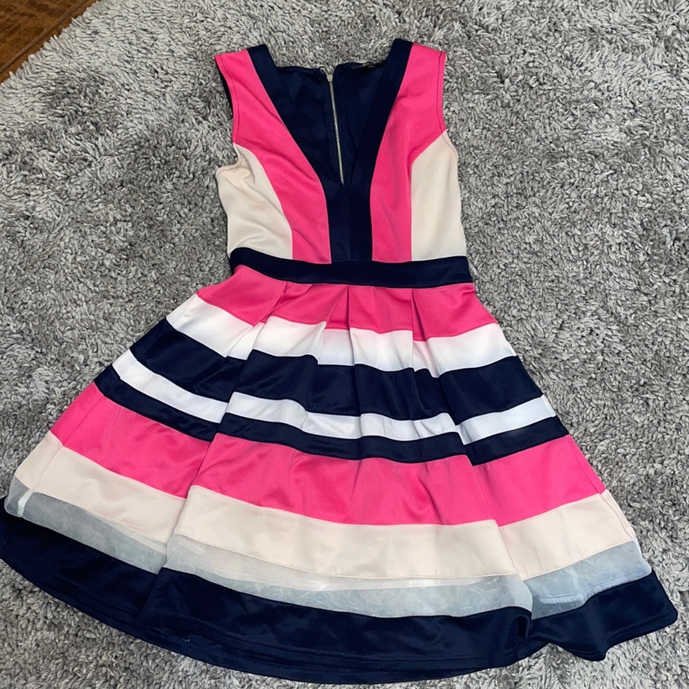 🎉B2GO- striped v neck dress